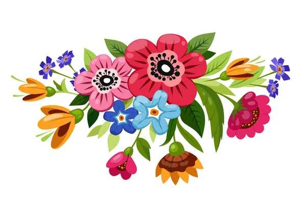 Boquete de flores vectoriales . — Vector de stock