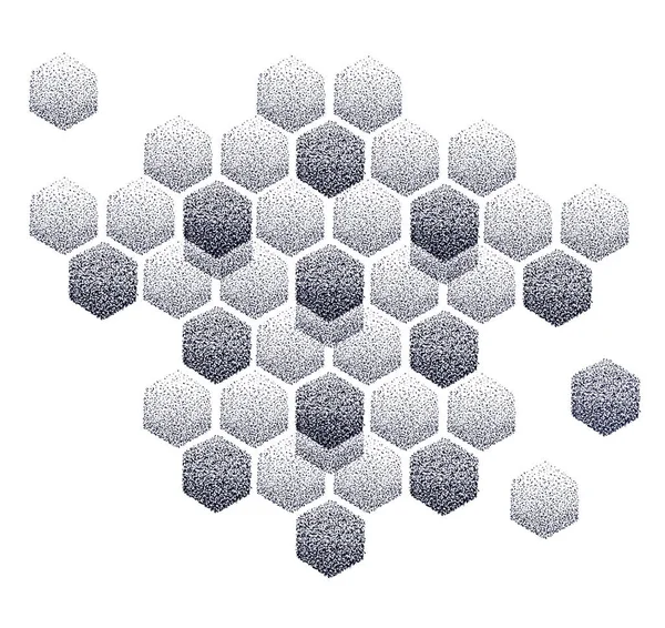 Vackra Honeycomb mönster. Dotwork tatuering — Stockfoto