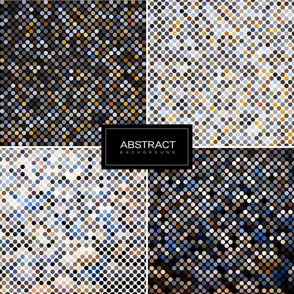 Sammlung von runden abstrakten Mosaikhintergründen — Stockvektor