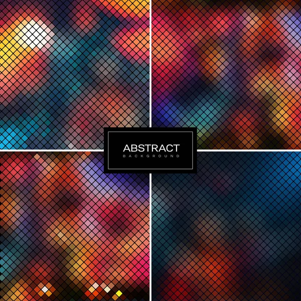 Set of vector sparkling mosaic backgrounds — Stock Vector