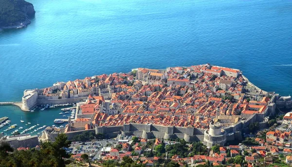 Dubrovnik, Hırvatistan Şehrin Havadan Görünümü