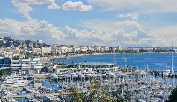 Panorma Of the Harbor and City of Cannes, France — Stock Photo, Image