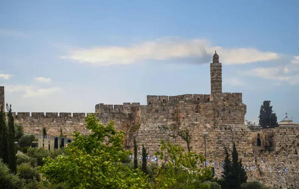 Panorama da Torre de Davi, Jerusalém, Israel Imagens De Bancos De Imagens