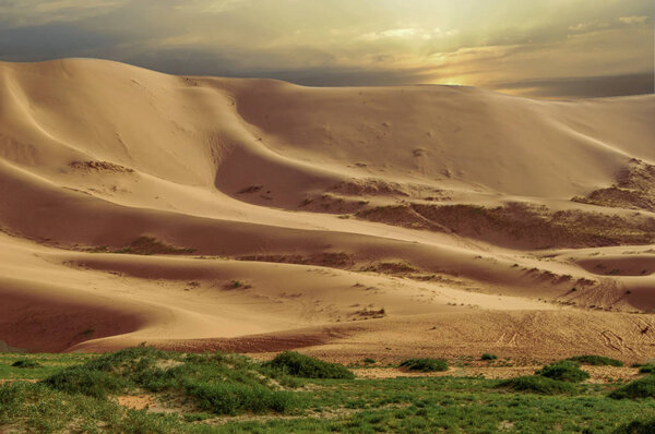 Mongolian Desert Sand Dunes About 350 sq. Miles