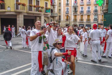 Parti Müdavimleri San Fermin Açılış Töreni Pamplona