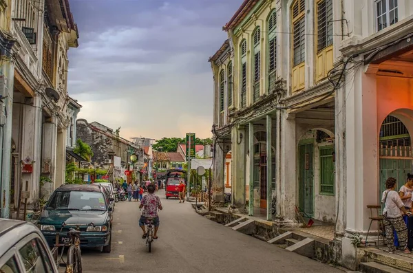 Vista hacia abajo Love Street en Penang, Malasia — Foto de Stock
