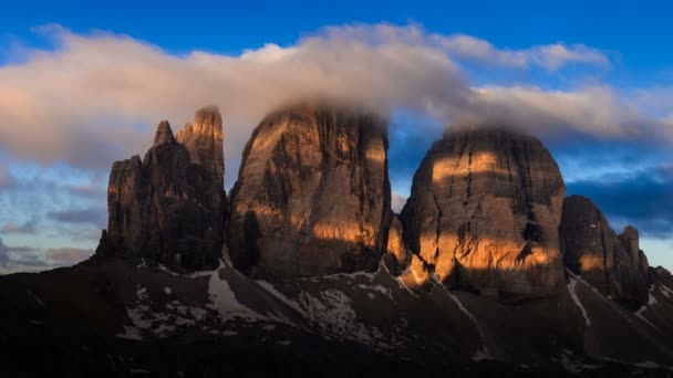 Lasso Di Tempo 4 K Di Tre Cime Montagna Allalba Dolomiti Italia