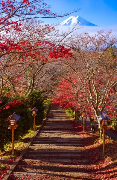 Chemin du Mont. Fuji en automne, Fujiyoshida, Japon — Photo