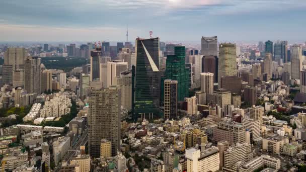 Tokyo Şehrinin Gece Zamanlamasına Gün Roppongi Japonya — Stok video