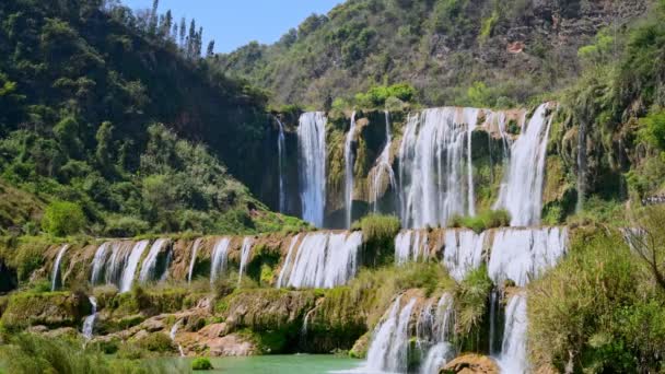 Jiulong Vodopád Luopingu Yunnan Čína — Stock video