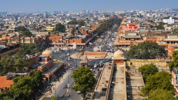 Timelapse Vue Aérienne Ville Jaipur Rajasthan Inde — Video