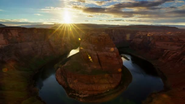 Timelapse Horseshoe Bend Vid Solnedgången Arizona Usa — Stockvideo