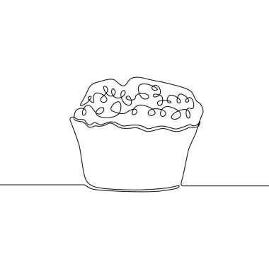 Sürekli hat muffin. Vektör çizimi.