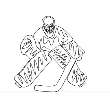 Sürekli çizgi Hokey kaleci, kış sporu