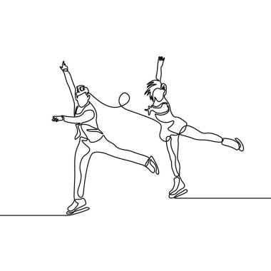 Artistik patinajcılarSürekli çizgi çift, çift artistik patinaj