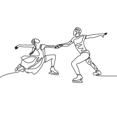 Artistik patinajcılar Sürekli çizgi tutkulu çift