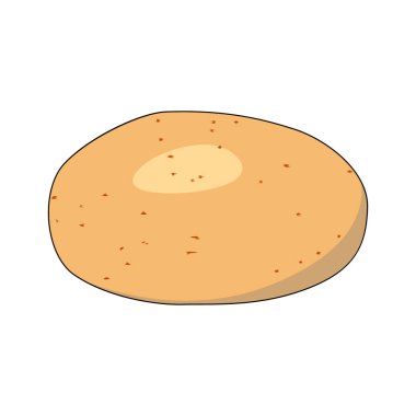 Beyaz arka planda izole patates vektörü