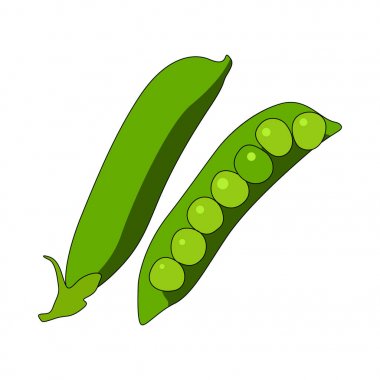 Bezelye vektörü beyaz arka planda izole