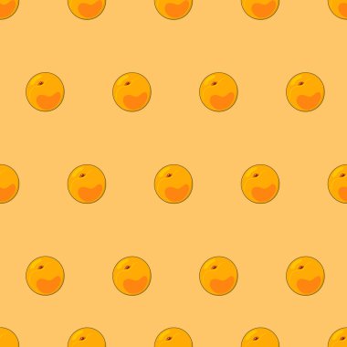 Şeftali dikişsiz desen, vektör. Turuncu arka plan.