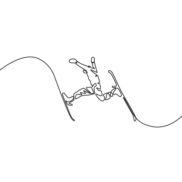 Безперервне Малювання Лінії Спідер Стрибок — стоковий вектор