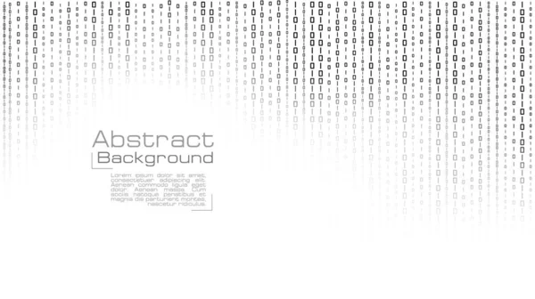 Beyaz arka planda vektör akışı ikili kod. Web sitesi, kapak, afiş, poster, duvar kağıdı, reklam ve sunum slaytları için tasarım