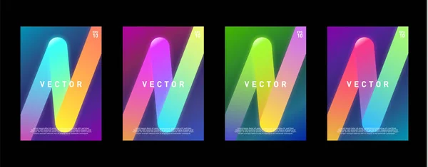 Neon blask kolorowy szablon do broszury, okładka, plakat, ulotka. W EPS 10 — Wektor stockowy