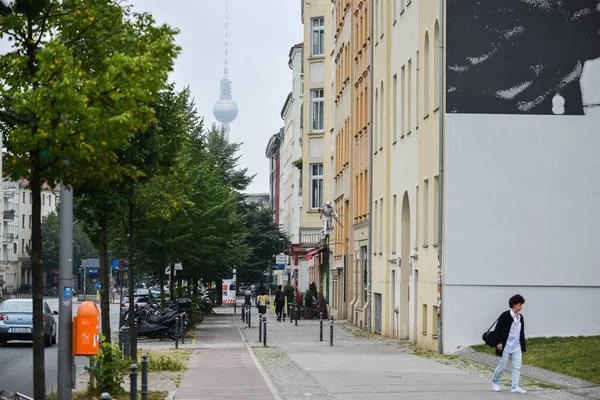 City life and streets of Berlin Germany. BERLIN, GERMANY - August 19, 2015 — Stock Photo, Image