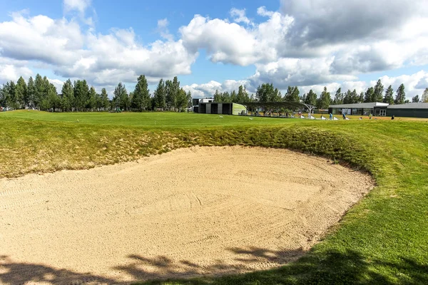 De golfbaan bunker obstakel — Stockfoto