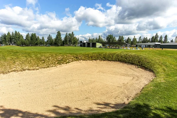 Das Hindernis Golfplatz-Bunker — Stockfoto