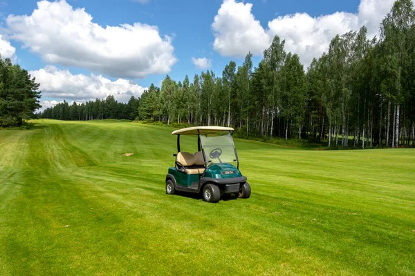 Club golf cart at luxury golf club