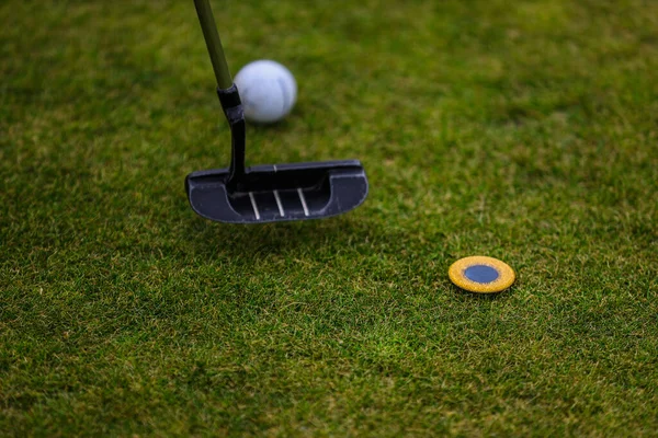 Golf-Markierung markiert Ballfleck — Stockfoto