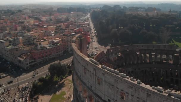 Video Rome Drone Coliseum — Stock Video