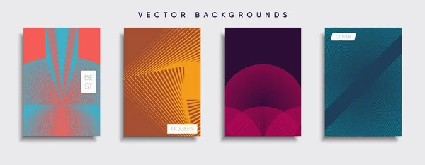 Vector Cover Designs Future Poster Template Smartphone Modern Background Set — Stock Vector