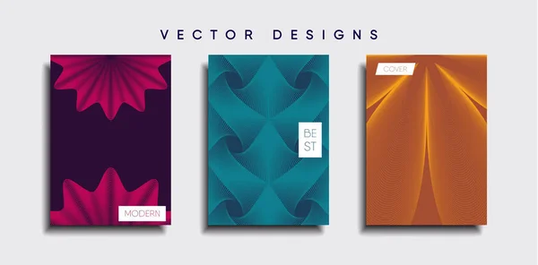 Vector Cover Designs Future Poster Template Smartphone Modern Background Set — Stock Vector