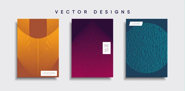 Vector Cover Designs Future Poster Template Smartphone Modern Background Set — Stock Vector