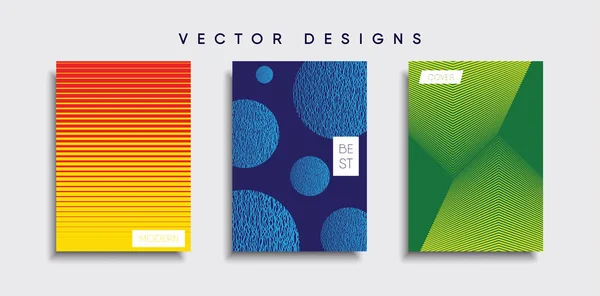 Vector Cover Designs Future Poster Template Smartphone Modern Background Set — Stock Vector