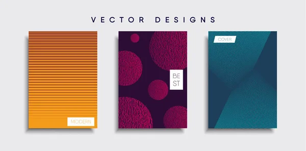 Vector Cover Designs Future Poster Template Smartphone Modern Background Set — Stock Vector