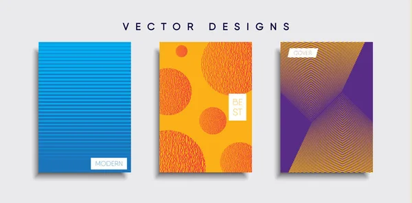 Vector Cover Designs Future Poster Template Smartphone Modern Background Set — Stock Vector