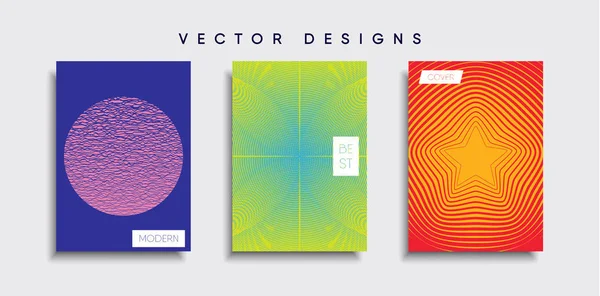 Motifs Couverture Vectorielle Futur Modèle Affiche Ensemble Fond Smartphone Moderne — Image vectorielle