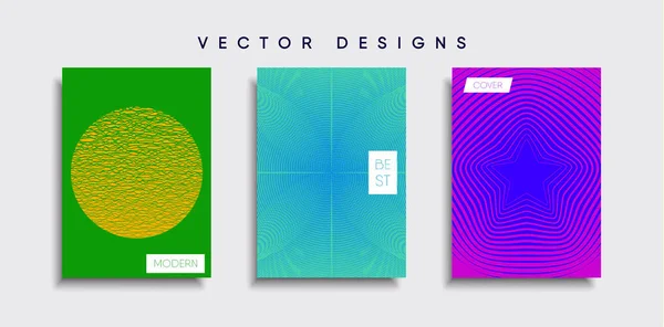 Vector Cover Designer Framtida Affisch Mall Smartphone Moderna Bakgrund Set — Stock vektor
