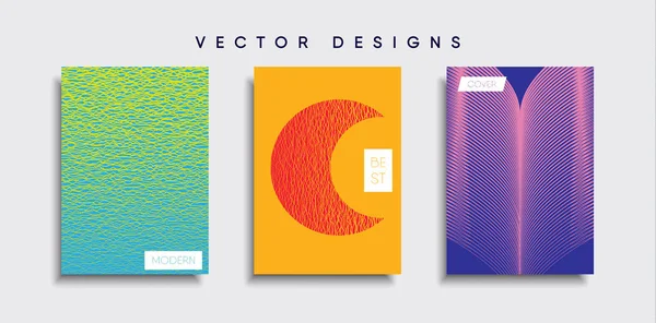 Vector Cover Designer Framtida Affisch Mall Smartphone Moderna Bakgrund Set — Stock vektor