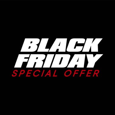 Kara Cuma satış vektör illüstrasyonu