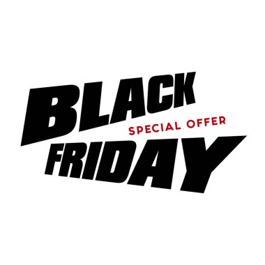 Kara Cuma satış vektör illüstrasyonu