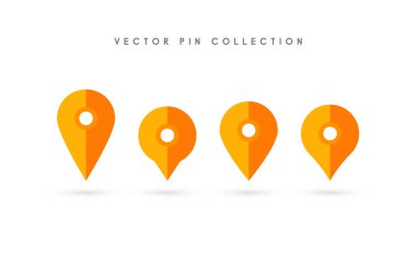 Konumu PIN. PIN düz simge vektör tasarımı göster.