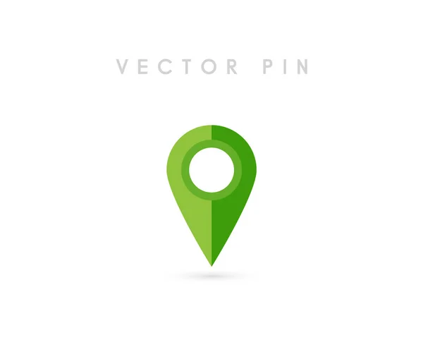 Pino Localização Mapa Pino Design Vetor Ícone Plana — Vetor de Stock