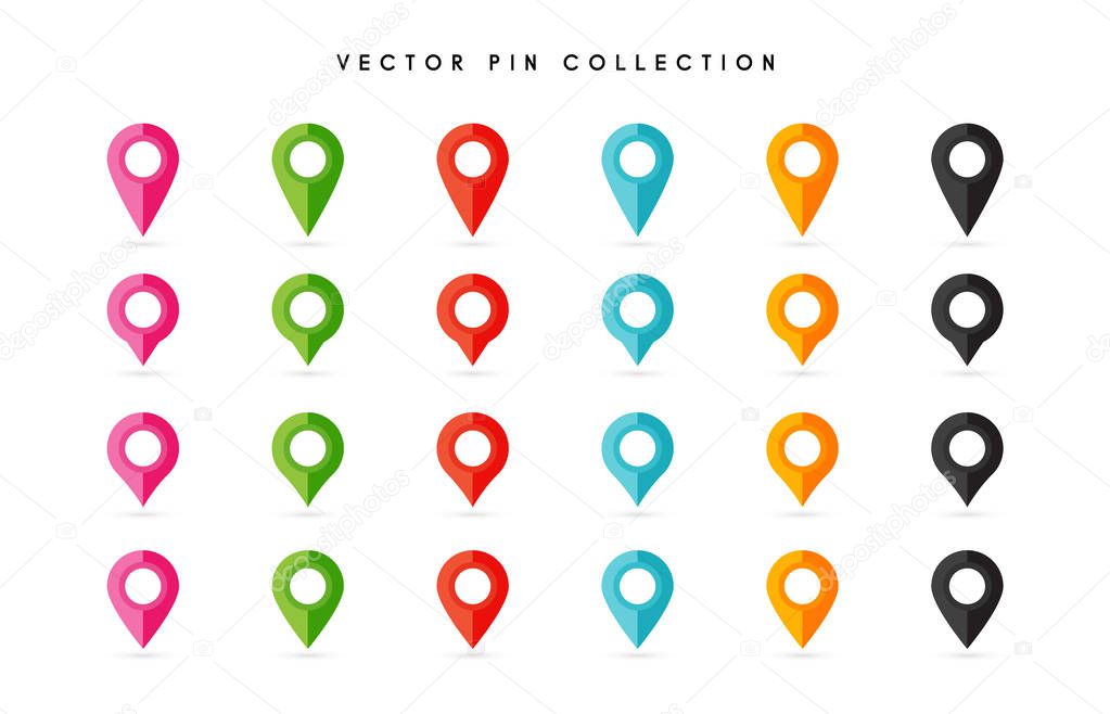 Location pin. Map pin flat icon vector design.