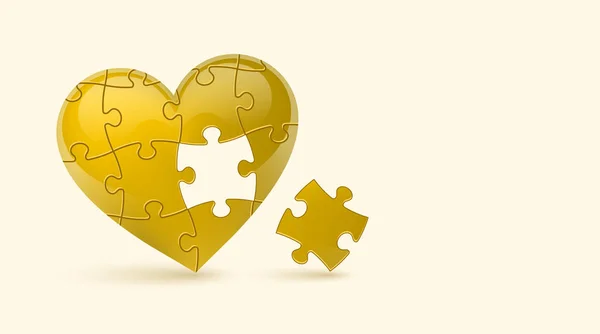 Colorful vector puzzle heart