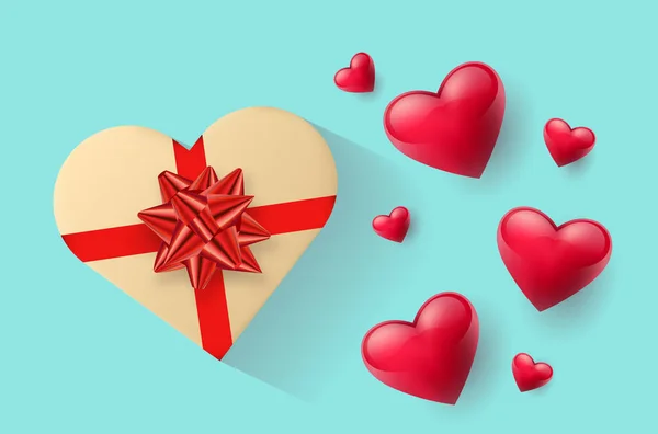 Papel Pintado Festivo Decorado Con Corazones Regalos Ilustración Vectorial — Archivo Imágenes Vectoriales