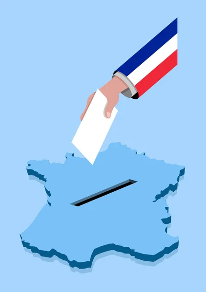 Votez Pour Élection Française Sur Une Carte France Tous Les — Image vectorielle