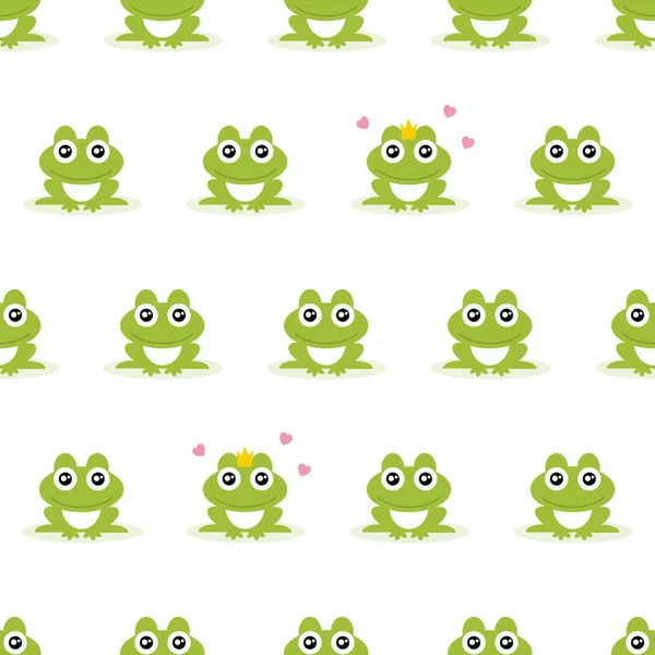 Frogs Sfondo Senza Soluzione Continuità Illustrazione Vettoriale — Vettoriale Stock